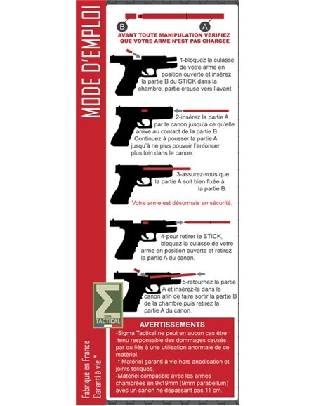 Varilla de seguridad 9 mm S.T.I.C.K Sigma Tactical