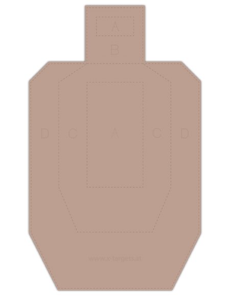 Blancos de cartón IPSC Metric con cabeza