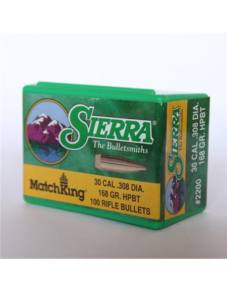 Puntas Sierra Match King.30 (.308) HPBT 168 Gr.