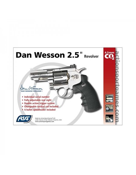 Revólver CO2 ASG Dan Wesson 2,5" BBS