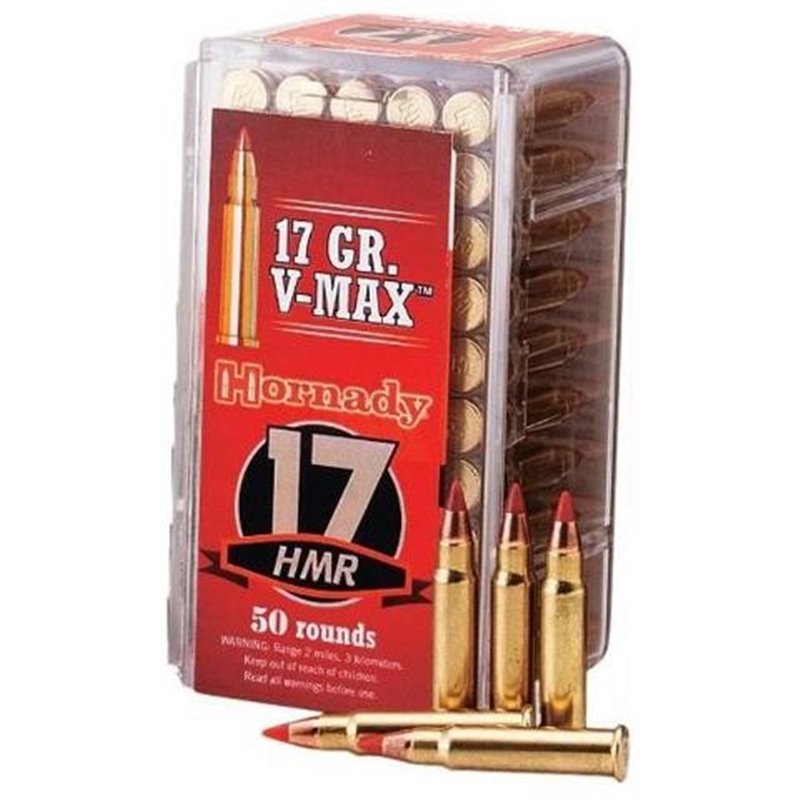 Munición HORNADY 17 HMR  V-MAX 17 gr