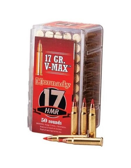 Munición HORNADY 17 HMR  V-MAX 17 gr