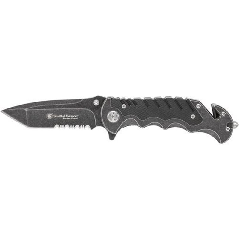 Navaja Smith & Wesson Border Guard SWBG10S Serrated hoja Tanto