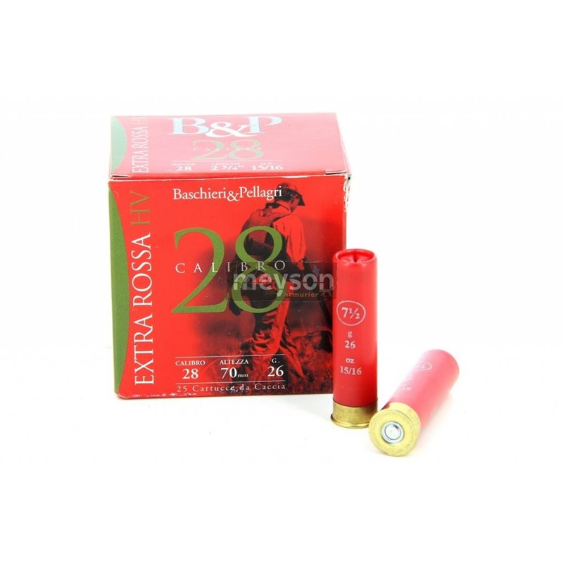 Cartucho Baschieri & Pellagri  Extra Rossa 28, 26GR.