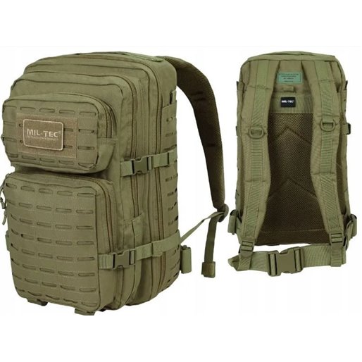 Mochila Mil-Tec US Assault LG 36 Litros Laser Cut verde oliva