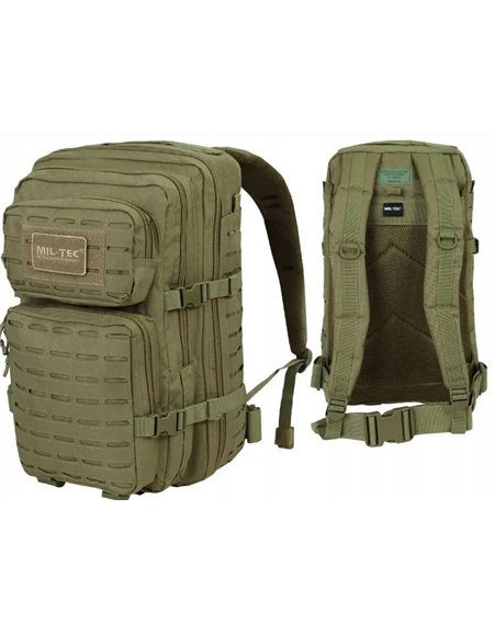 Mochila Mil-Tec US Assault LG 36 Litros Laser Cut verde oliva