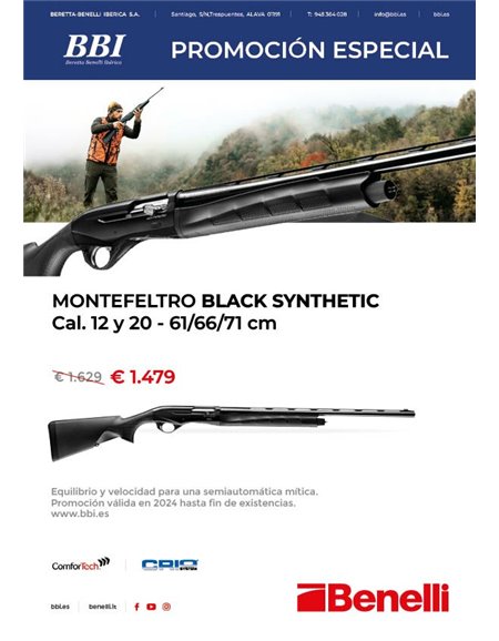 Escopeta Benelli Montefeltro Black Synthetic